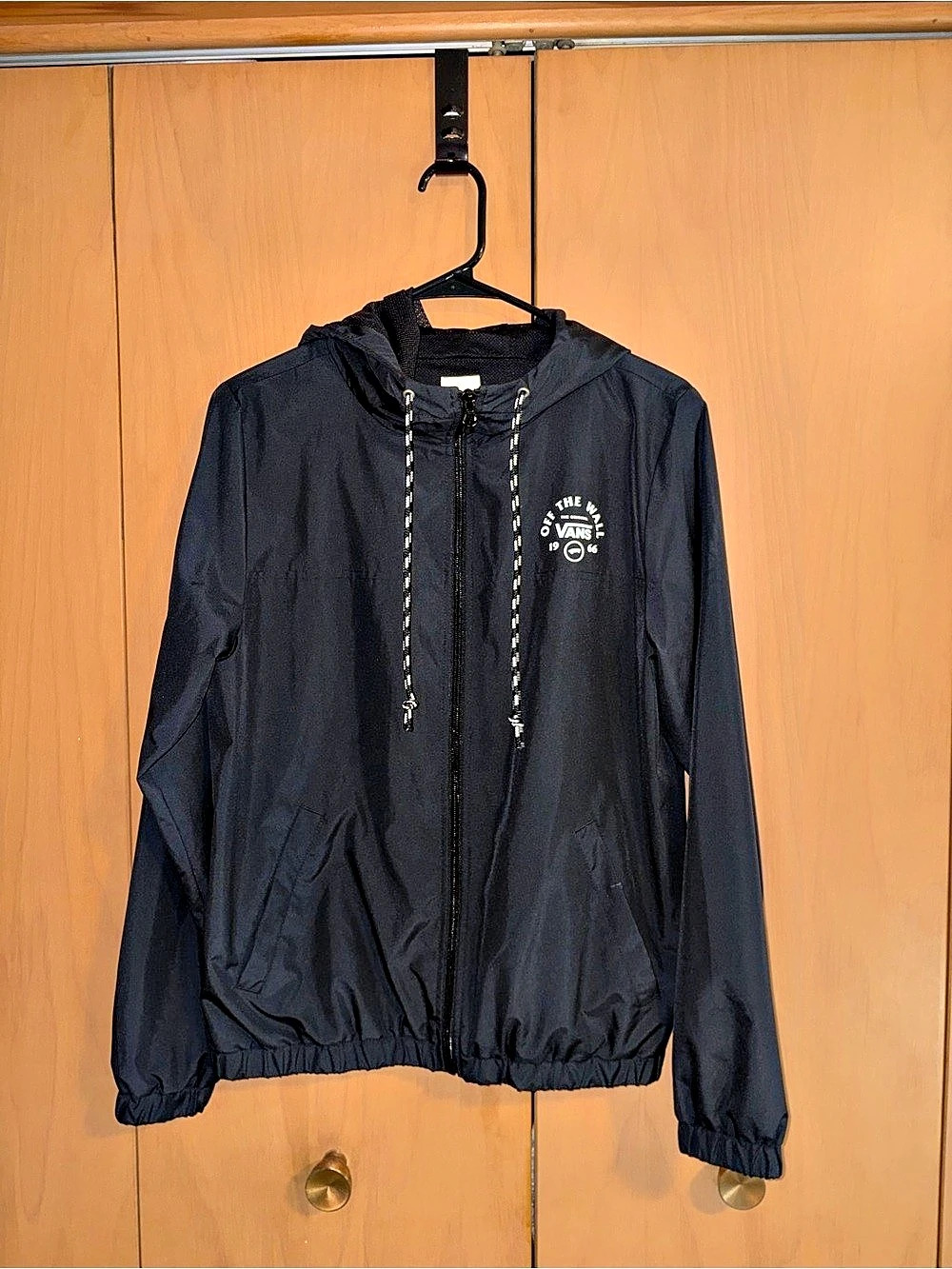 Vans Black Windbreaker Jacket Like New